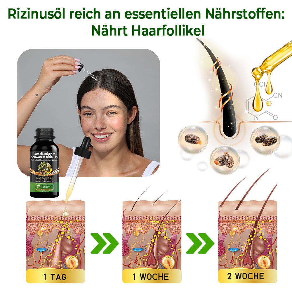 Furzero™ Jamaikanisches Schwarzes Rizinusöl Schnelles Haarwachstumsserum